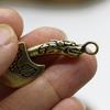 "Handmade Vintage Brass Dragon Axe Keychain Pendant"