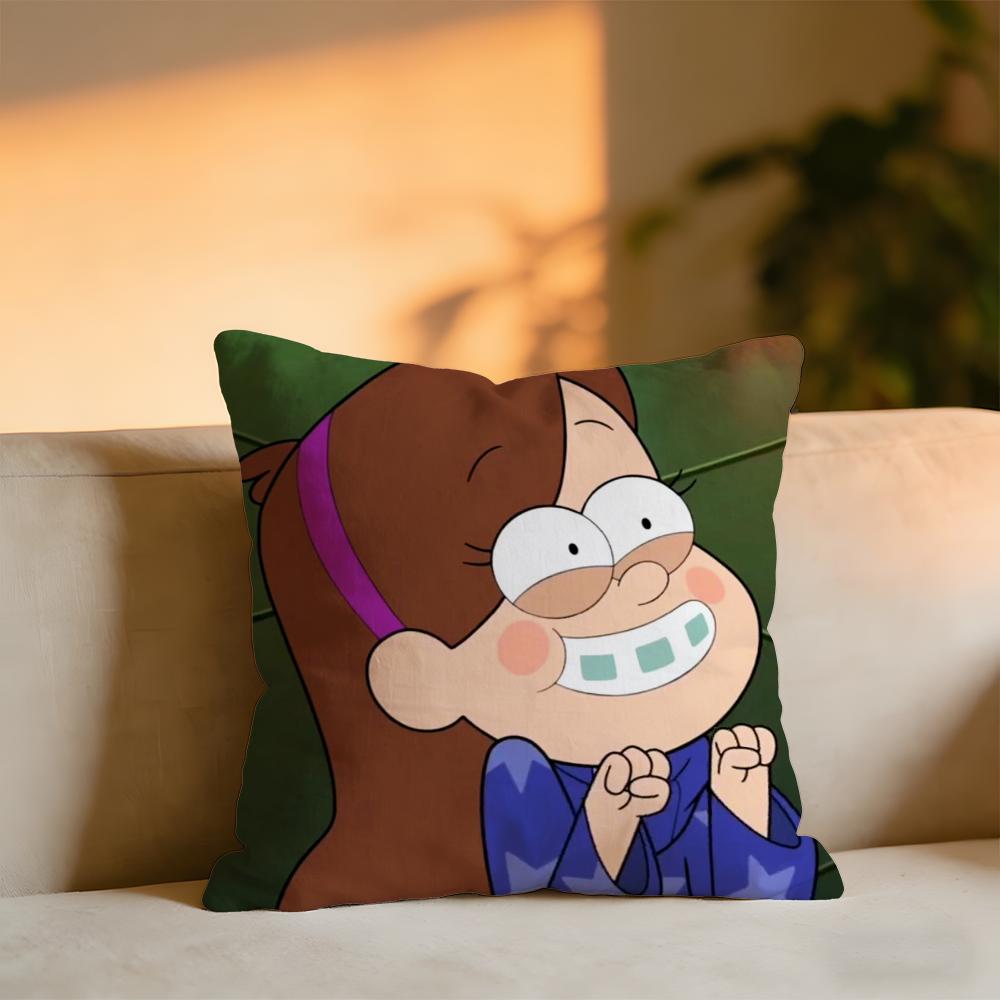Gravity Falls Cushion Cover Cozy Velvet Throw PillowSoft Warm Cushion For Sofa Bed