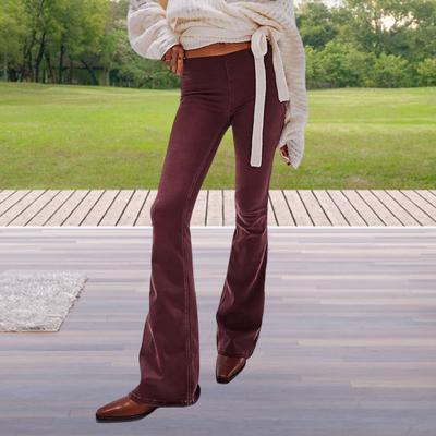 Джинсы Yousheng Lady, эластичные, облегающие, расклешенные, со средней талией, однотонные, длинные брюки, повседневные, джинсовые брюки для путешествий и поездок на работу