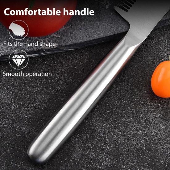 Нож для лука из нержавеющей стали 3-в-1 многофункциональная овощечистка для шинковки, нарезки и очистки овощей, эргономичная нескользящая ручка, кухонный инструмент для приготовления пищи