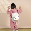 Childrens Nylon Backpack With Animal Illustration And Air Cushion Straps For School Use