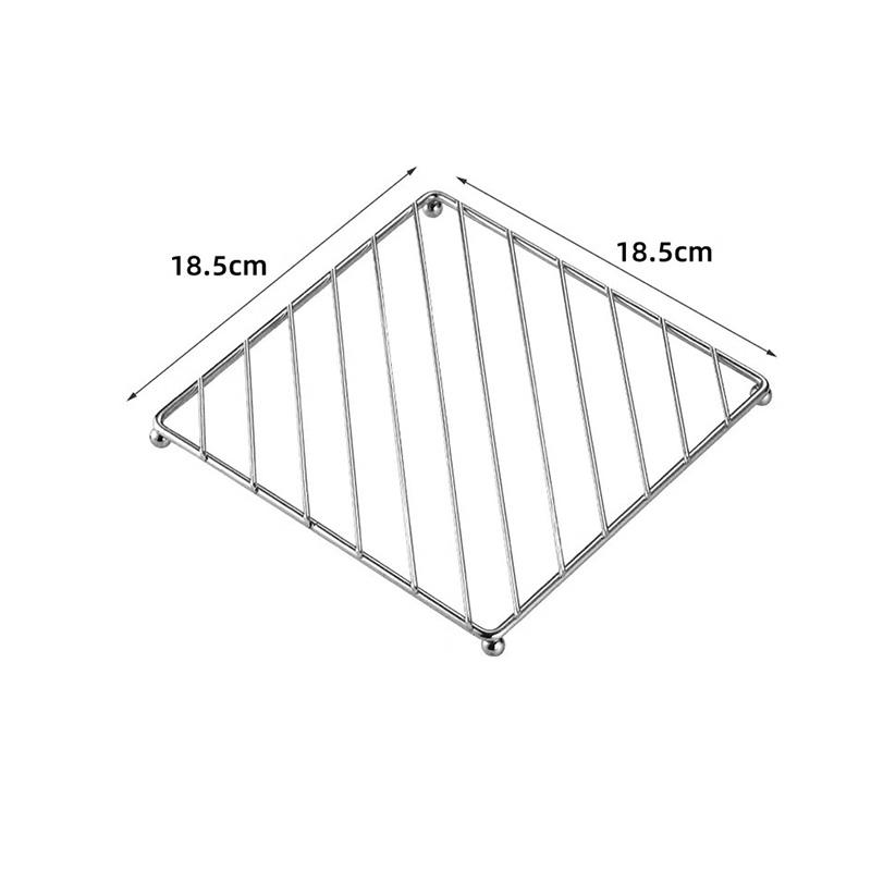 Квадратная металлическая подставка под горячее, подставки, теплоизоляционная подкладка для миски, тарелки, кастрюли, горшка, держатель для кухонной утвари, сервировочная салфетка, кухонные инструменты
