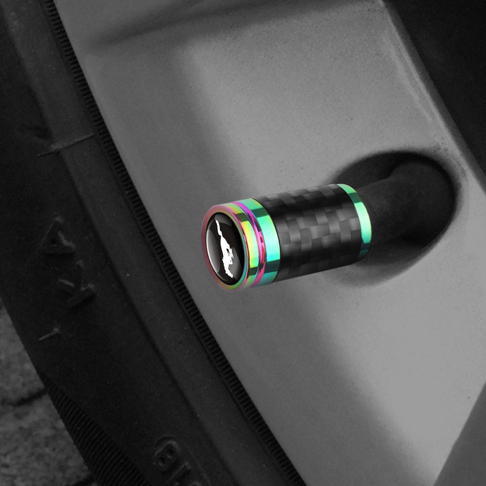 4Pcs Car Emblem Wheel Tire Valve Stem Air Cap Dust Cover For Ford Mustang Shelby Edge Kuga Transit Mondeo Fiesta Ghia Fusion
