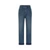 JUZUI Fashionable and Simple Hot Diamond Tube Jeans for Women's Summer New Style JTFX12101