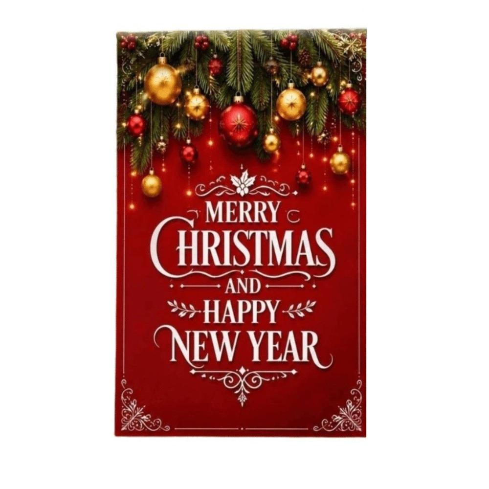 Single-sided Printing Xmas Flag Elk Snowman Christmas Welcome Flag Winter Holiday