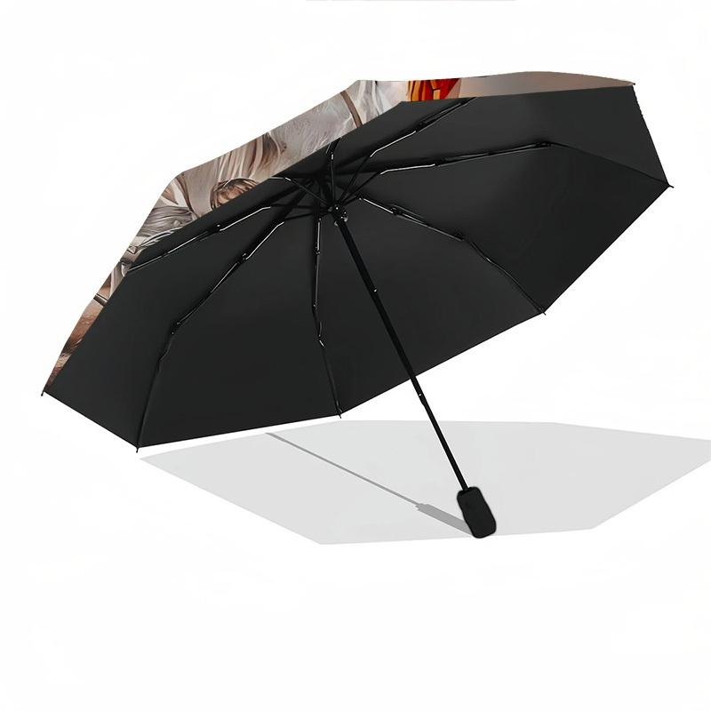 1pc Lord of the Rings Automatic Folding Umbrella - Compact 8-Rib Design, Durable Plastic & Iron1466L