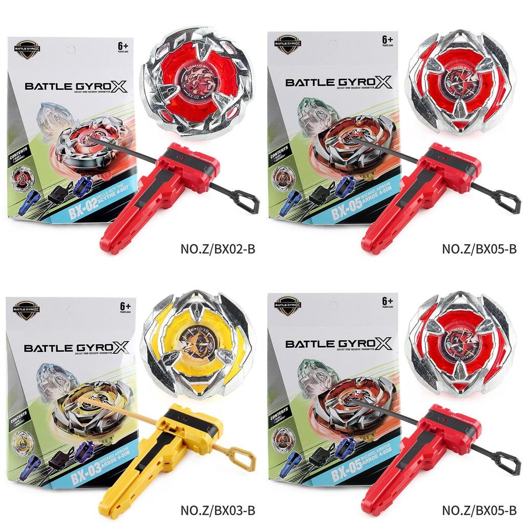 Premium Z Brand Shattering Gyro X Series 6 Designs Bx Gyro Boxed Warfare Gyro With Launcher Handle Heavy-duty Build Z/bx03-b Boxed 164g