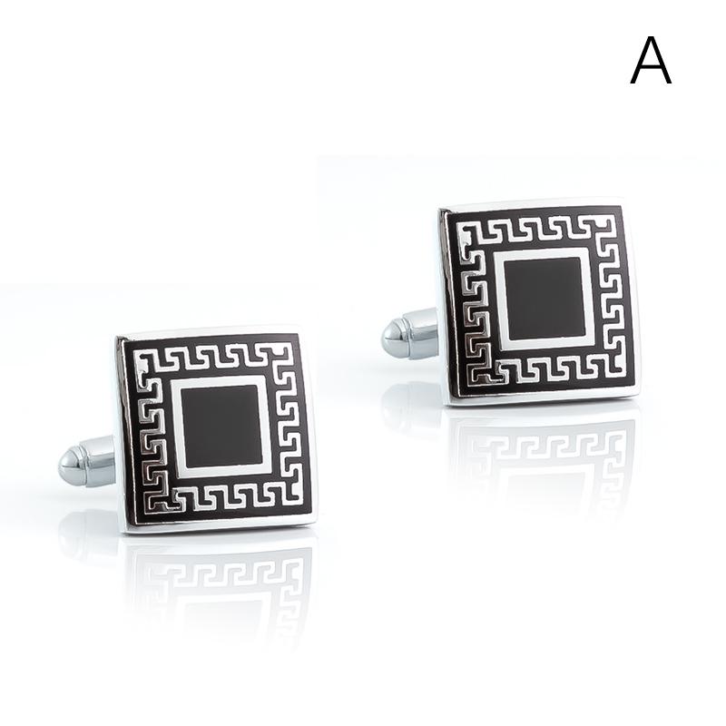 Черные запонки в стиле ретро мужские, запонки для мужчин, запонки для французских рубашек