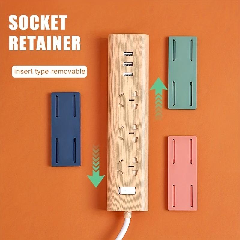 Self-adhesive wall hook socket organizer, socket organizer and fixator, powerful traceless wall-mounted cable seamless bracket