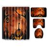 Halloween Shower Curtain Floor Mat Combination Four-Piece Set Bathroom Toilet Carpet Shower Room Mat Foot Mat