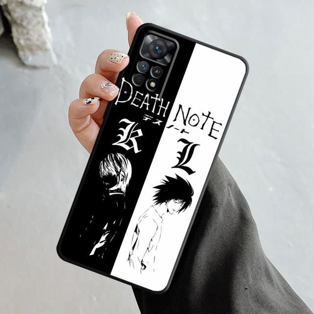 Чехол с подсветкой аниме Death Note L для Xiaomi Redmi Note 11t 11s 11 10 8 Pro 9 9s 9t 8t для Mi 10 8 9a 9c 10c 12c K40 K60