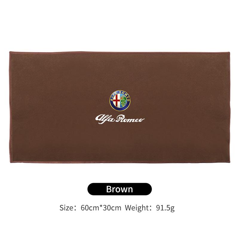 Car Logo Wash Clean Towel Microfiber Cleaning Drying Cloth For Alfa Romeo Giulietta 159 147 156 166 Mito Giulia Stelvio Tonale