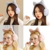 Cartoon Cat Ear Shape Plush Earmuff Adult Elastic Ear Warmer Winter Cold Winter Presents for Students Teens Skiing