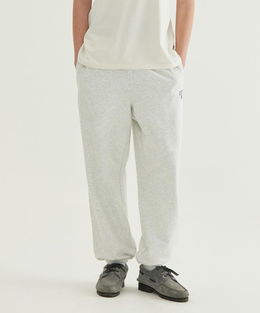 COVERNAT Arch Logo Regular Jogger Sweatpants Heather Grey