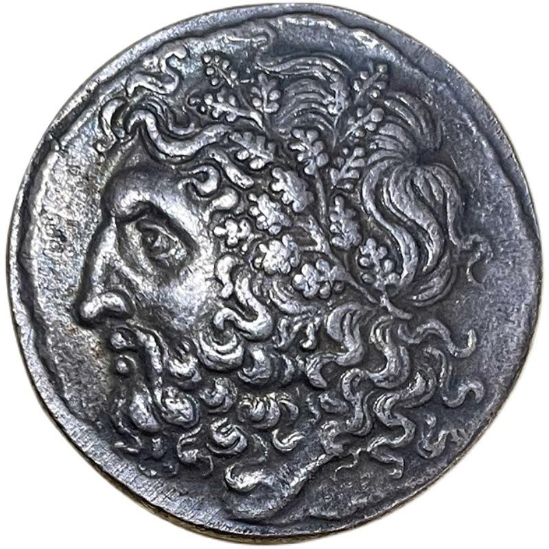 Древнегреческая серебряная монета Crown Zeus, Ретро металлическая монета, Античное ремесло, Стрелец, Антиквариат, Рождественский подарок, Наполнители для чулка