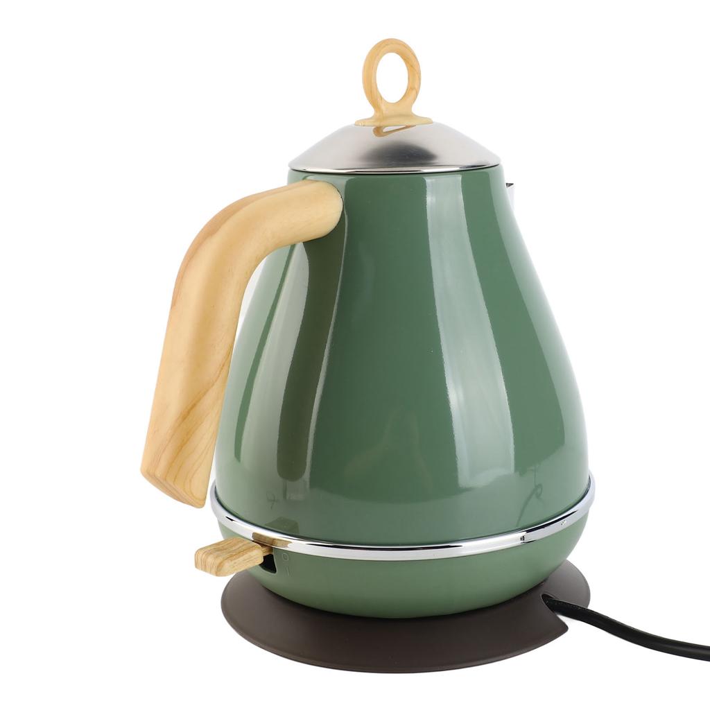 1.7L Electric Kettle Retro Wood Grain Dry Boil Protection Home Electric Kettle with Temperature
