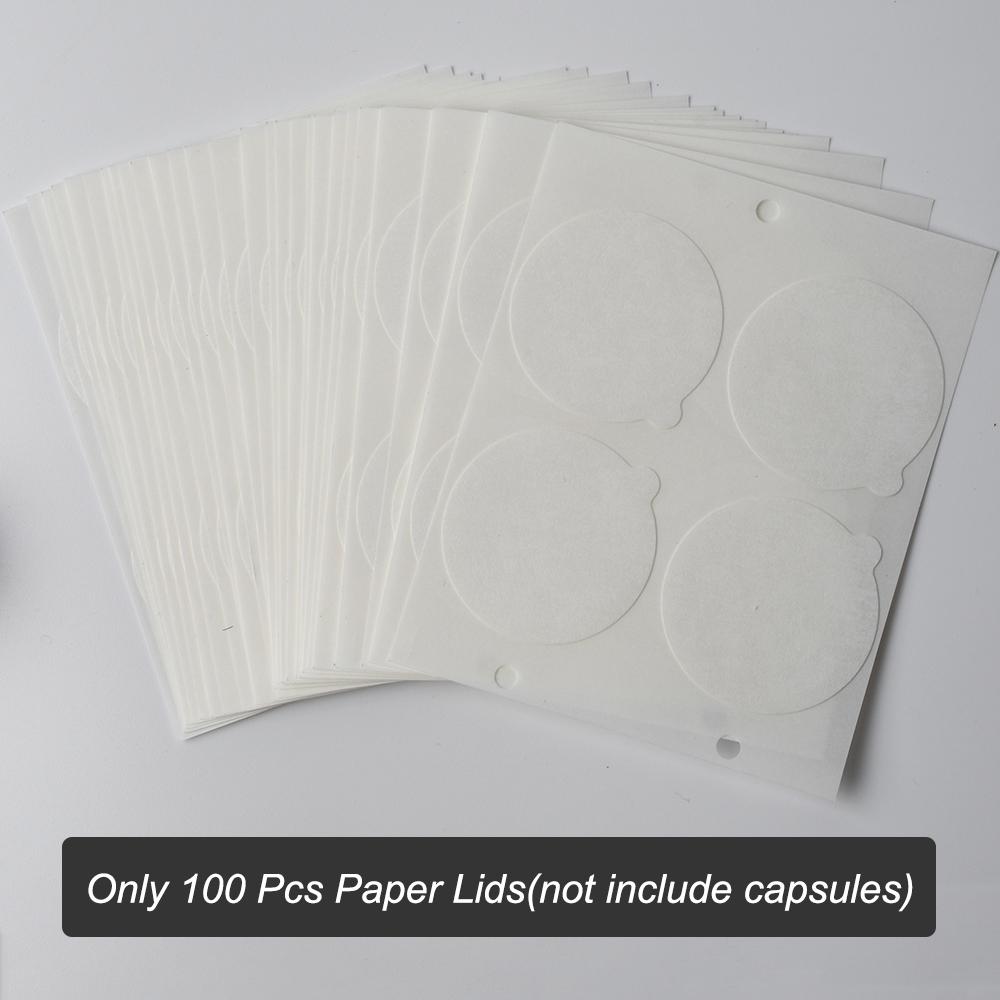 Reusable Nespresso Capsules Coffee, Refillable Pods, Stainless Steel Cup Filter, Biodegradable Paper Seals, Stickers Lids