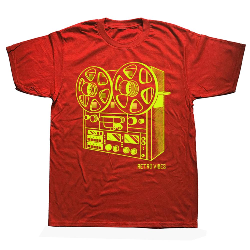 Novelty Cassette Tape Reel To Reel Analog Sound System T Shirts Streetwear Short Sleeve Birthday Gifts Summer Style Tshirt