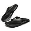 Outdoor Men's Fashion Brand Cowhide Comfortable Soft Bottom Flip Flops Summer Classic Style Men's Breathable Anti Slip Slippers