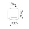 Orbis 1 grey wall lamp