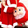 Christmas Santa Sack Large Drawstring Candy Gift Bags 3D Santa Claus Backpack for Santa Costume Holiday Party Supplies Gift Wrap