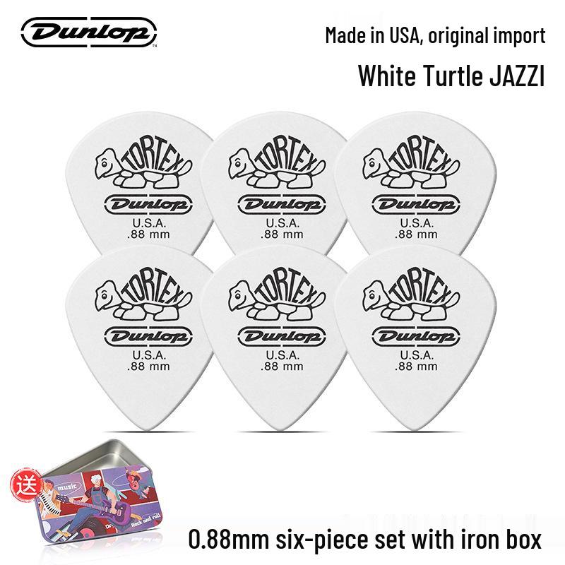 Six-Pack Dunlop Jazz3 Small Frosted Turtle Wood Guitar Picks