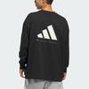 Adidas Баскетбольный пуловер свободного кроя, спортивная футболка с длинным рукавом, унисекс, топы KB7554