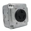 Промышленный электрический розетный установочный комплект 30А NEMA 10 30R с распределительной коробкой и сдвижной крышкой для использования при электромонтаже