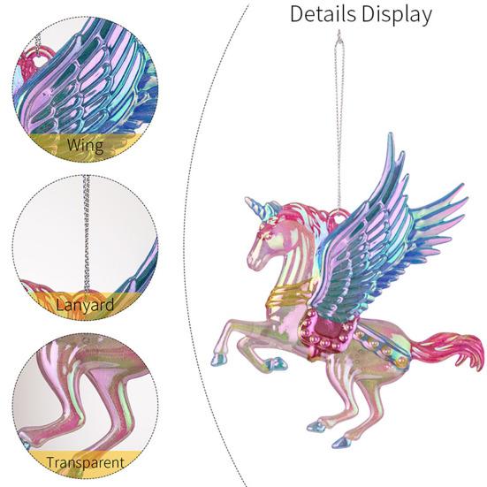 Winter Acrylic Christmas Ornaments Colorful Snowflake Ballerina Dancer Feather Hanging Ornaments for Xmas Tree Decor