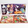 Happy Halloween Jigsaw Puzzle Two In One Christmas Puzzle Book Busy Book Quiet Book Paste Early Learning Education Toy Children