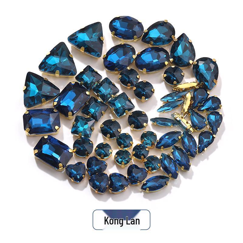 Пришитые вручную смешанные хрустальные стразы-когти для свадебного платья и аксессуаров для браслета