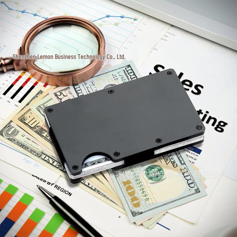 Ultra-Thin RFID Aluminum Alloy Anti-Theft Card Holder Wallet