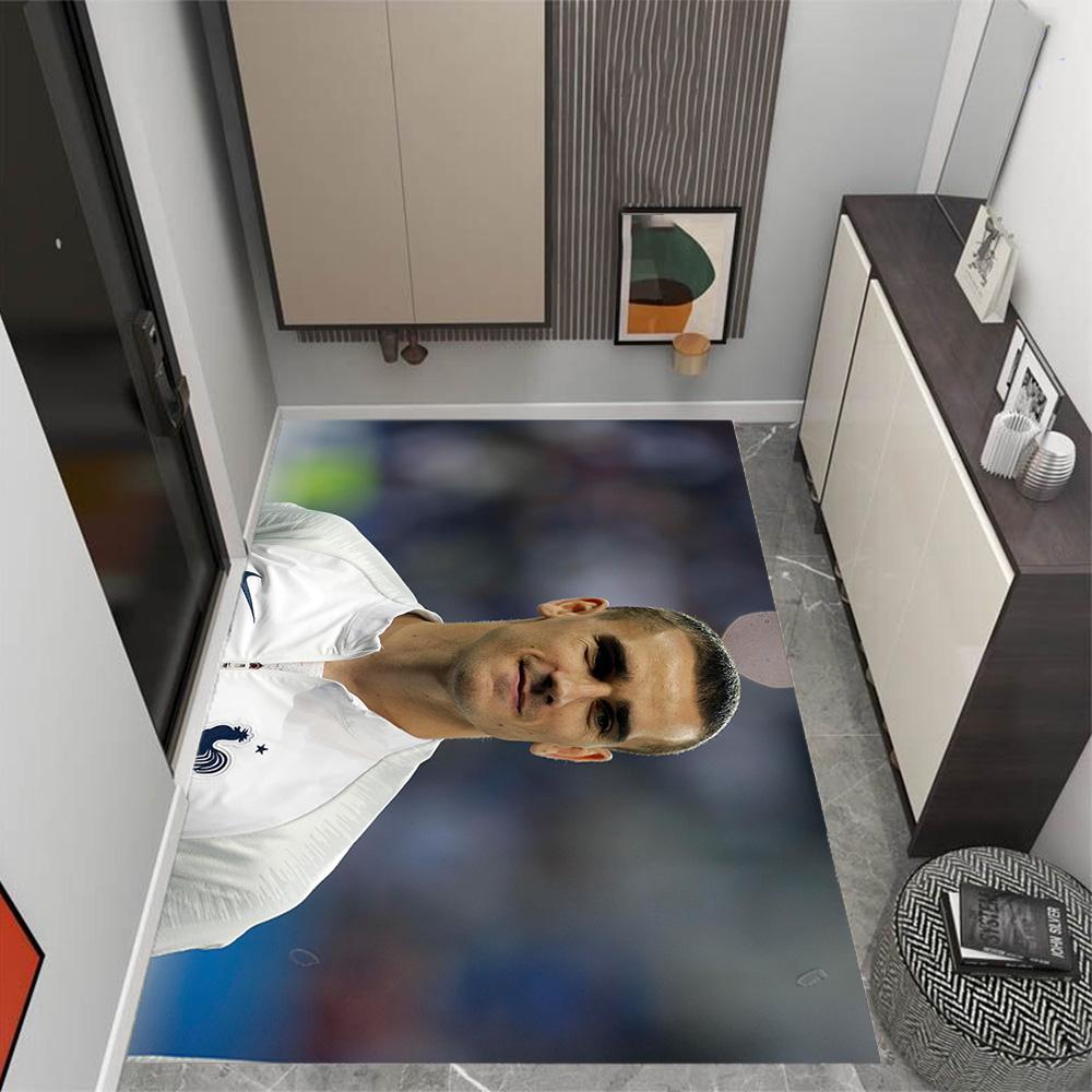 France Football Star Floor Rug Office Rug Perfect for Study room Foyer Hallway Balcony Anti-slip Rug Anime Office Decor