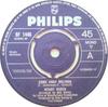 7-дюймовая пластинка WENDY HUBER - Come Away Melinda BF1446 Philips 1965 UK Поп Б/У