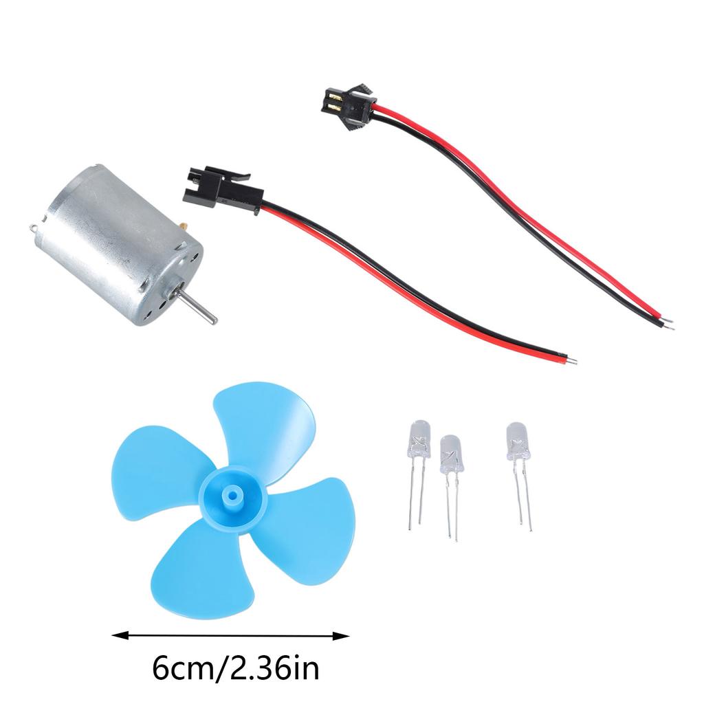 Мини-ветрогенератор, наборы для самостоятельной сборки, 6-9 В, ветер для турбинного микромотора/мини-лопасть Blue Leaf/диоды/кабели 60 мм