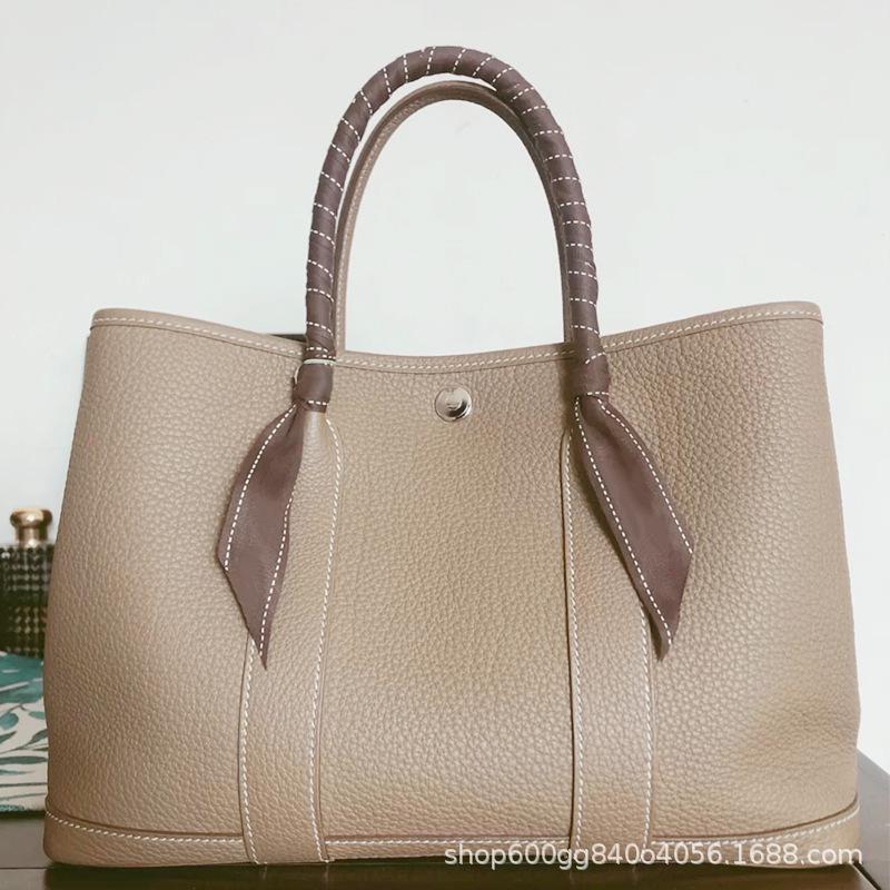 2023 Модная садовая сумка из натуральной кожи: Женская сумка через плечо и дамская сумочка большой вместимости