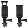 Universal Hot Shoe Phone Holder: E-Type Double Hole Clip for Desktop Camera and Live Streaming