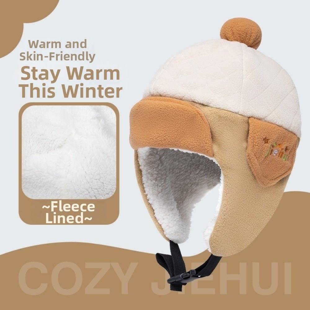 Fleece Lining Kid Earflap Hat Thicken Ear Protector Cap New Children's Winter Hat Cold Weather