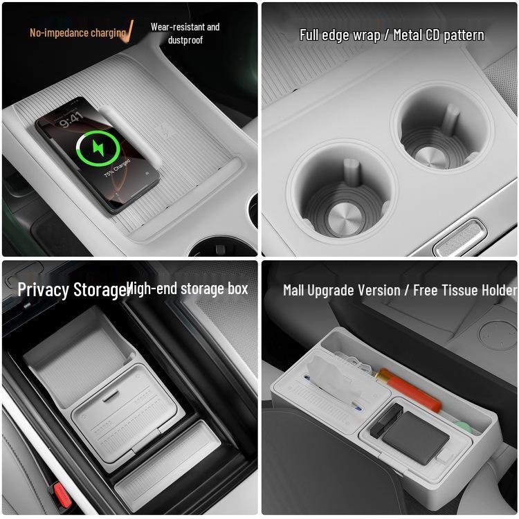 Силиконовые коврики для Xiaomi SU7/YU7: Центральная консоль, подстаканники и предметы первой необходимости в салоне