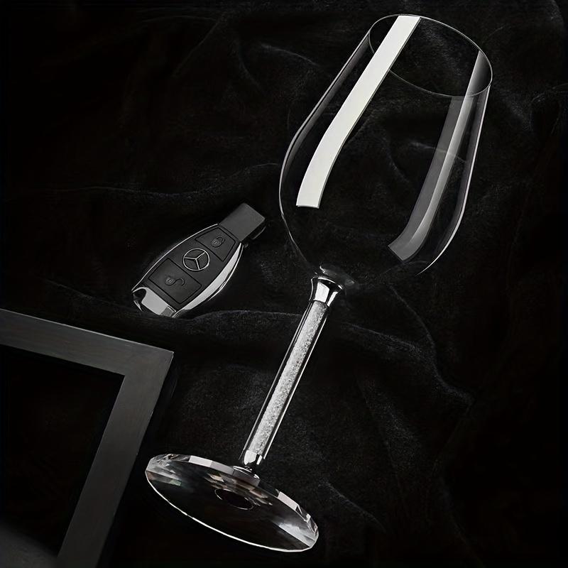 1 пара бокалов для вина с блестящей ножкой, хрустальные бокалы для шампанского, сверкающие блестящие декорированные стразами бокалы для виски, коктейлей для бара, паба, клуба Restaura