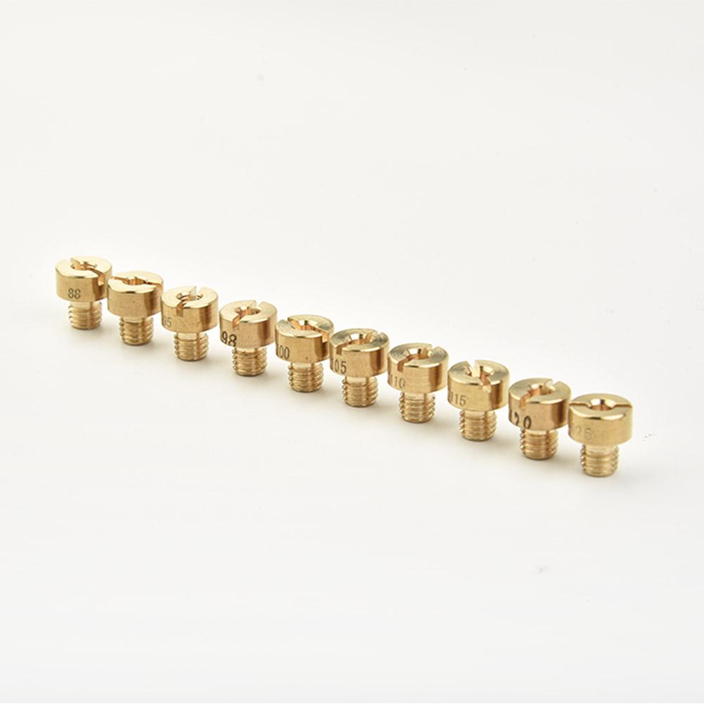 Набор главных жиклеров M5x0.75мм, 10 шт., #88 #90 #95 #98 #100 #105 #110 #115 #120 #125 Для Mikuni VM22 VM24 VM26 VM30 125cc 150cc 200cc 250