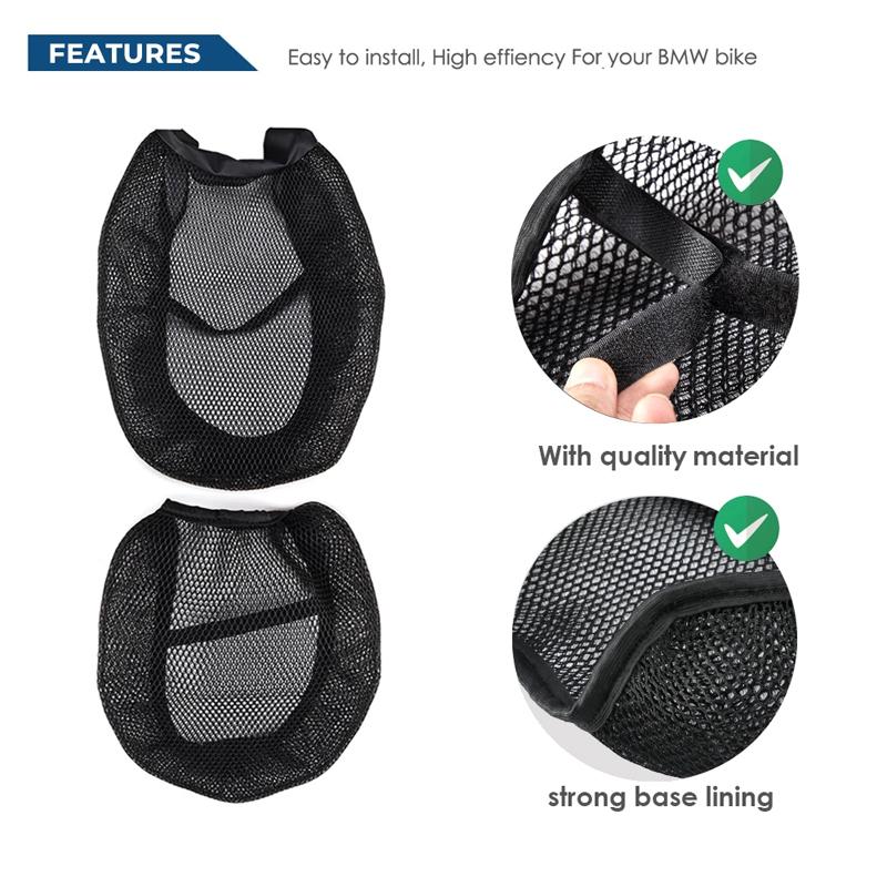 Motorcycle 3D Honeycomb Mesh Seat Cover Nylon Fabric Breathable Saddle Cover For Kawasaki Z650 Z 650 Ninja650 Ninja 650