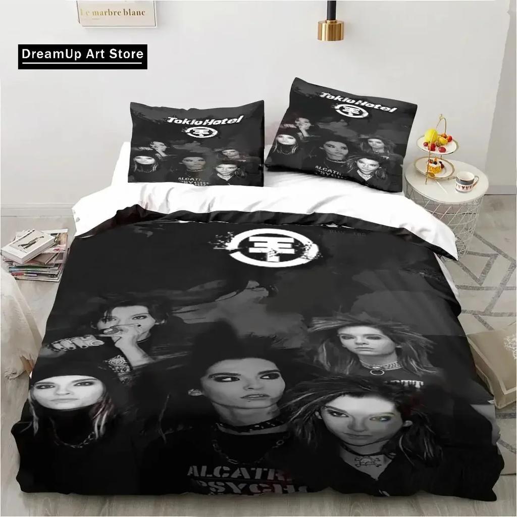 3D Print Fashion Tokioel Music Band Bedding Set Boys Girls Twin Queen Full Size Duvet Cover Pillowcase Bed Adult Bedroom