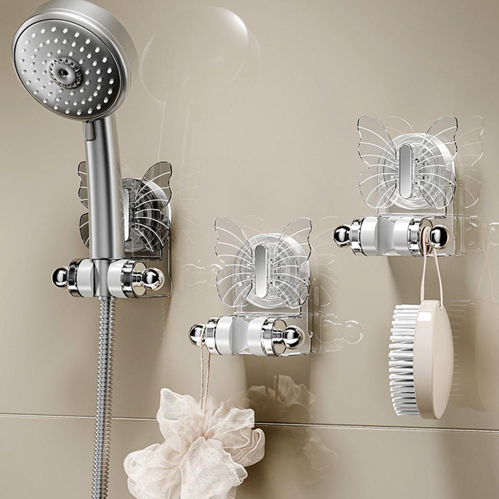 Suction Cup Shower Head Holder Wall Mount Handheld Bracket Not Drilling Wall Mounted Shower Dock Adjustable Shower Stand