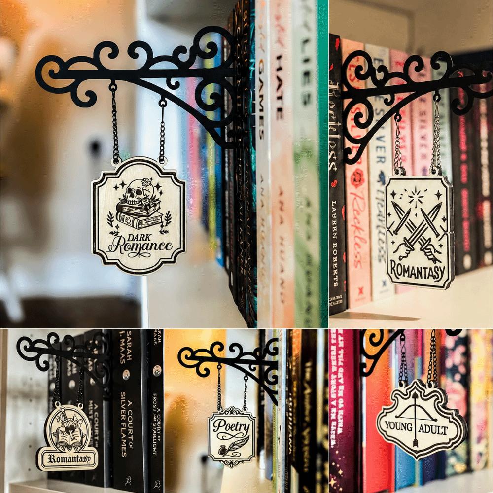 Creative Design Book Nook Sign Lightweight Bookshelf Decoration Hanging Sign Book Storage Space