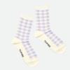 YELLOWSOCKS LINE CHECK LAVENDER