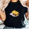 Коллекция женских футболок Мультяшный принт Забавные футболки Футболки с черным юмором EleUnisexts Женская одежда Винтаж