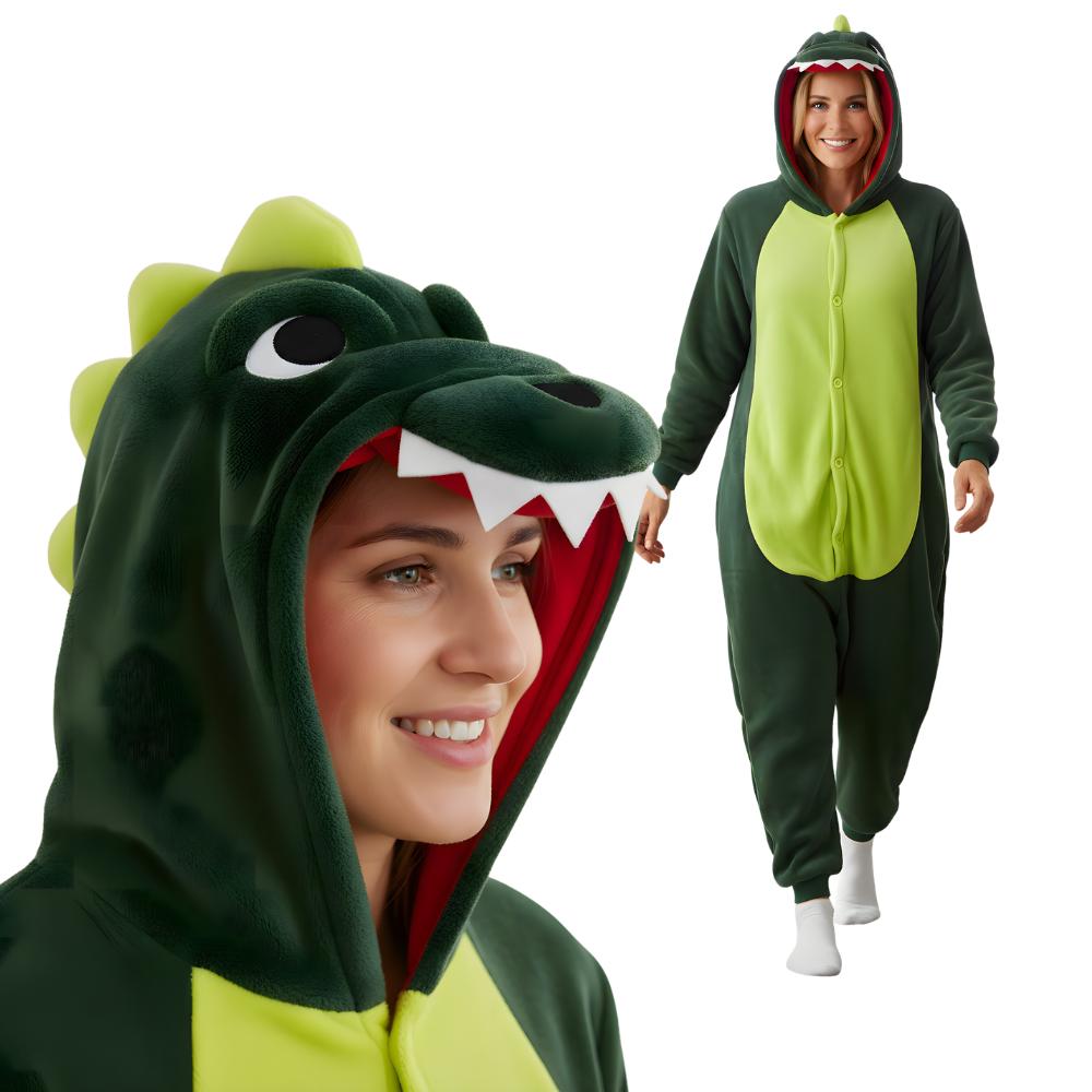 Piżama Onesie Kigurumi Kostium Przebranie Dinozaur Xxl: 185 - 195Cm