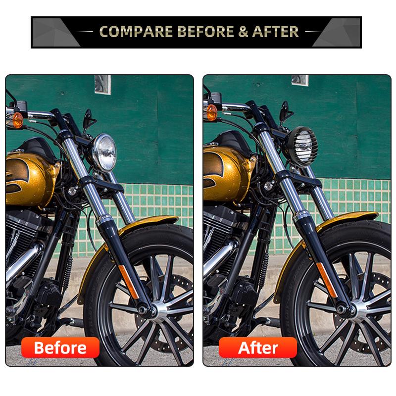 Мотоцикл 5 3/4 "5,75" светодиодный гриль для фар черный аксессуары из АБС-пластика для Harley Sportster XL883 XL1200 XL1200X X48 2004-Up