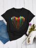 2023 New Color Love Claw T-Shirt: Summer Fresh Fashion for Men and Women, European American Style